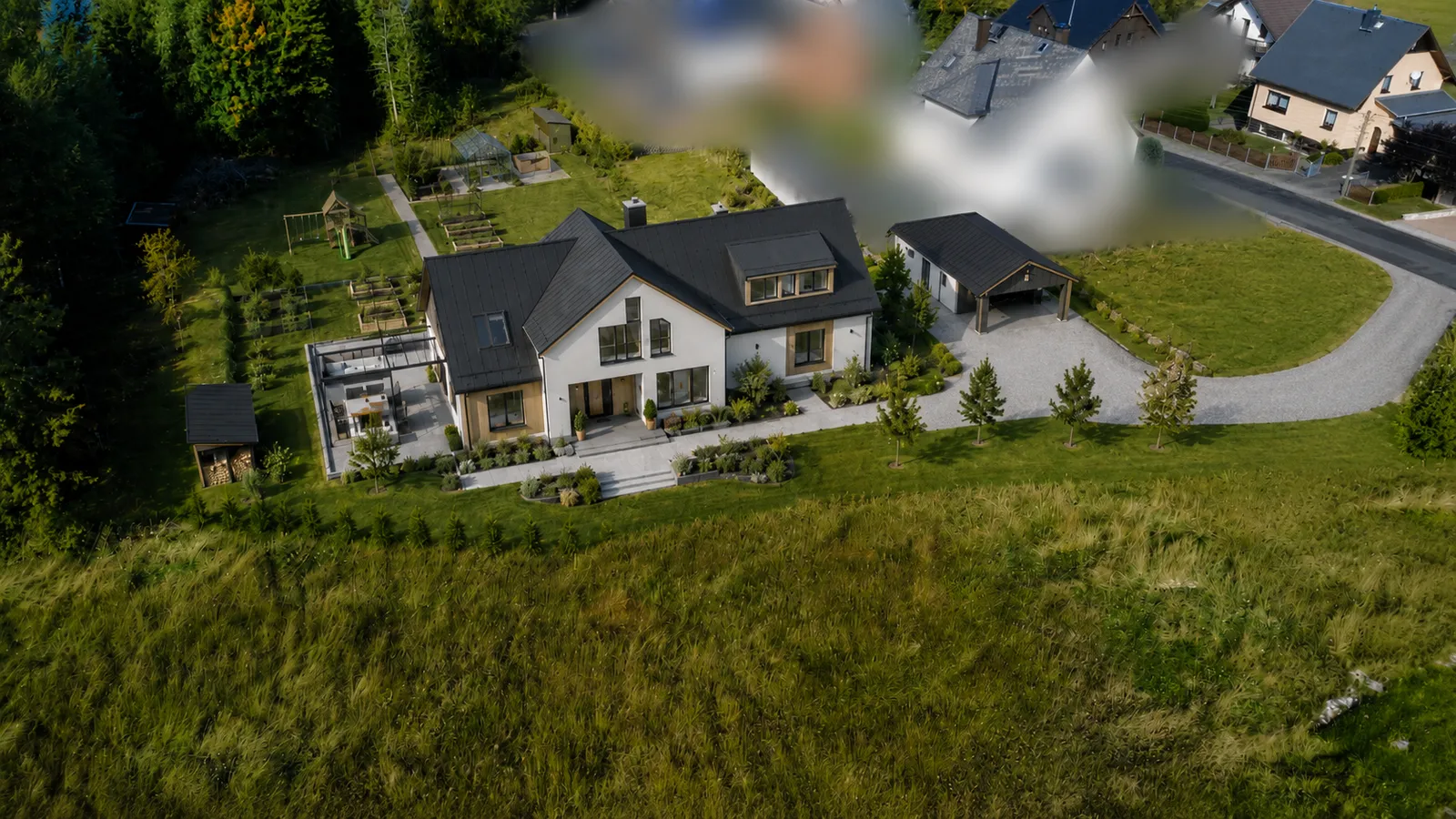 Inspirierende Visualisierung eines möglichen Landhauses